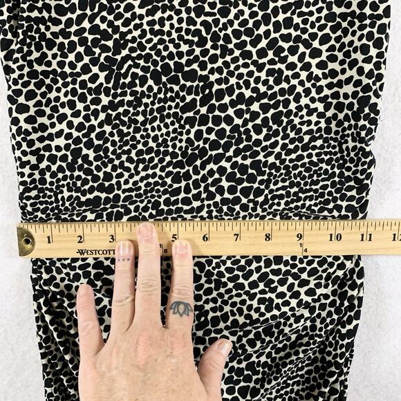 Norma Kamali Womens Reptile Print Bodycon Midi Dress Sz S Ruched Cocktail‎ Event - Picture 11 of 16